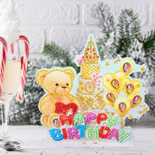 Load image into Gallery viewer, Acrylic Diamond Painting Desktop Decor for Office Desktop Decor (Birthday Bear)
