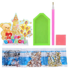 Load image into Gallery viewer, Acrylic Diamond Painting Desktop Decor for Office Desktop Decor (Birthday Bear)
