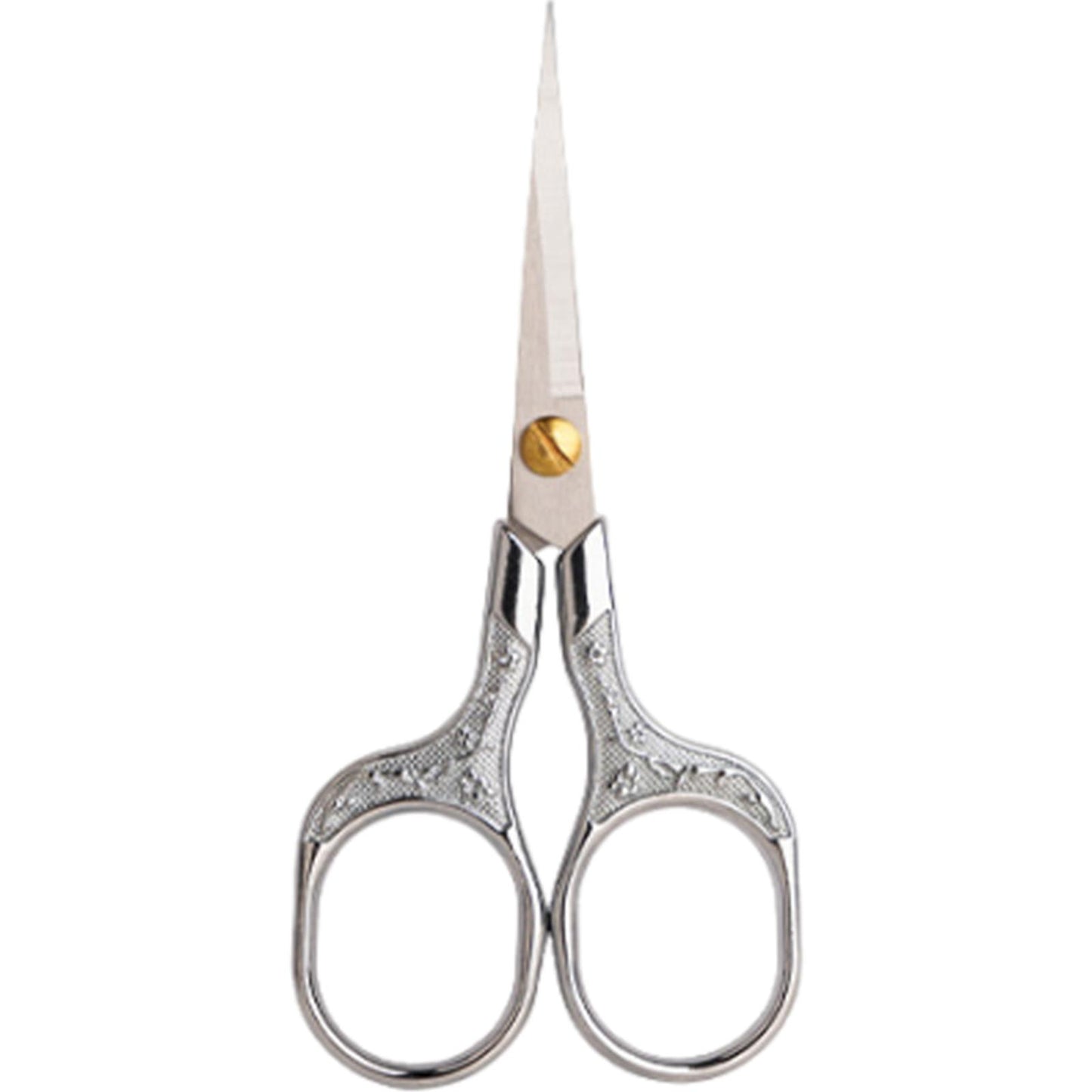 Stainless Steel Plum Blossom Flower Pattern Scissors for Sewing 12.7x6CM(Silver)