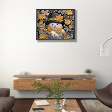 Load image into Gallery viewer, Gold Snowman 40*50CM(Canvas) Partial Special Shaped Drill Diamond Painting
