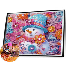 Load image into Gallery viewer, Pink Snowman 40*50CM(Canvas) Partial Special Shaped Drill Diamond Painting
