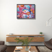 Load image into Gallery viewer, Pink Snowman 40*50CM(Canvas) Partial Special Shaped Drill Diamond Painting

