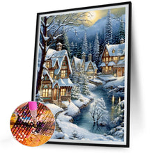Load image into Gallery viewer, Snow Town 30*40CM(Canvas) Full Round Drill Diamond Painting
