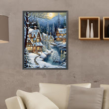 Load image into Gallery viewer, Snow Town 30*40CM(Canvas) Full Round Drill Diamond Painting
