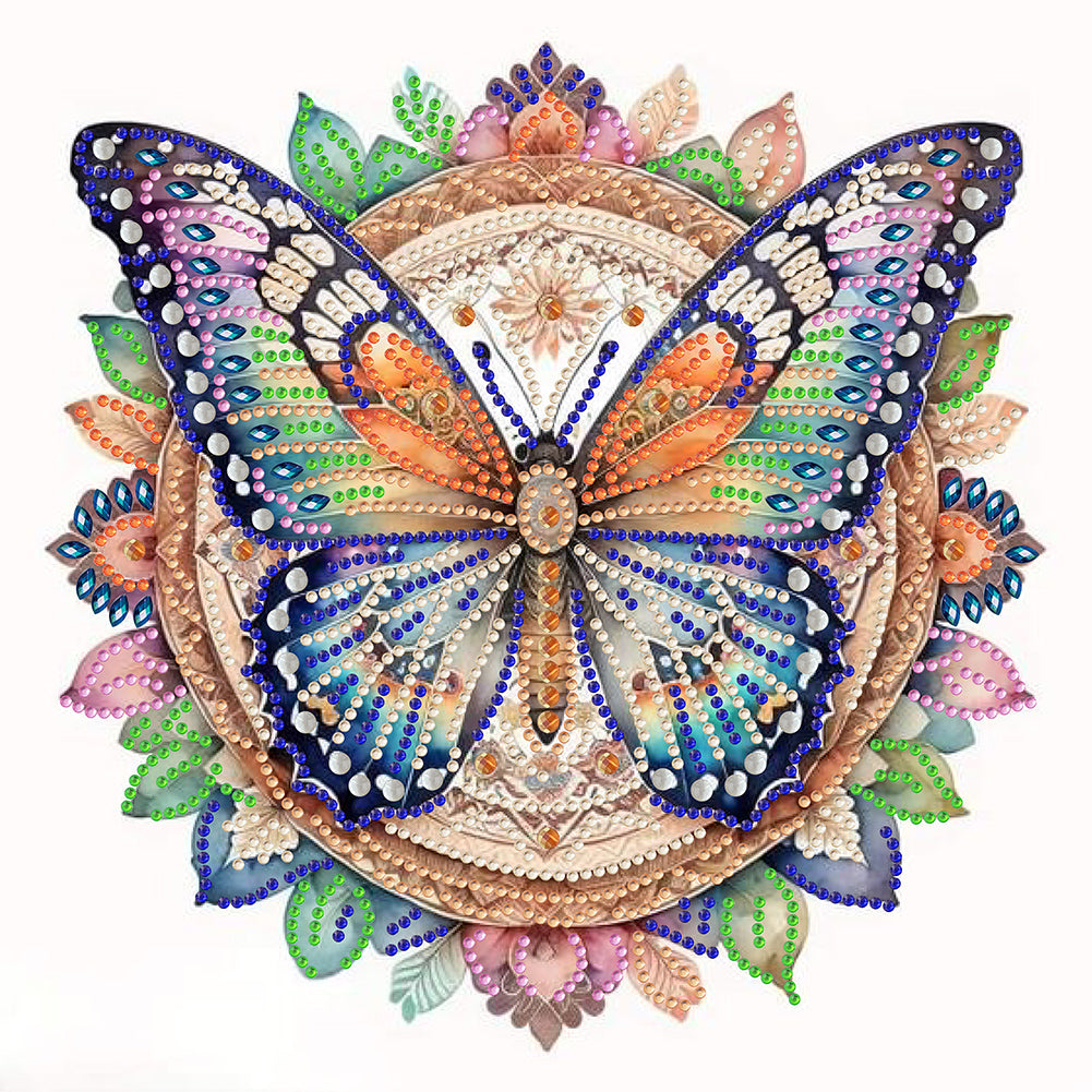 Butterfly Art 30*30CM(Canvas) Partial Special Shaped Drill Diamond Painting