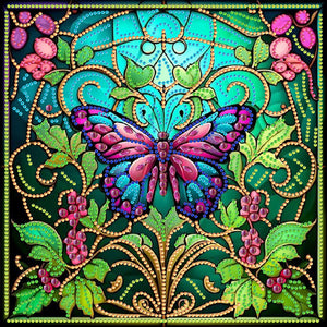 Butterfly Crafts 30*30CM(Canvas) Partial Special Shaped Drill Diamond Painting