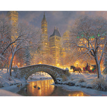 Load image into Gallery viewer, Winter City Scene 50*40CM(Canvas) Full Square Drill Diamond Painting

