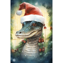 Load image into Gallery viewer, Christmas Alligator 40*60CM(Canvas) Full Round Drill Diamond Painting
