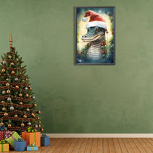Load image into Gallery viewer, Christmas Alligator 40*60CM(Canvas) Full Round Drill Diamond Painting
