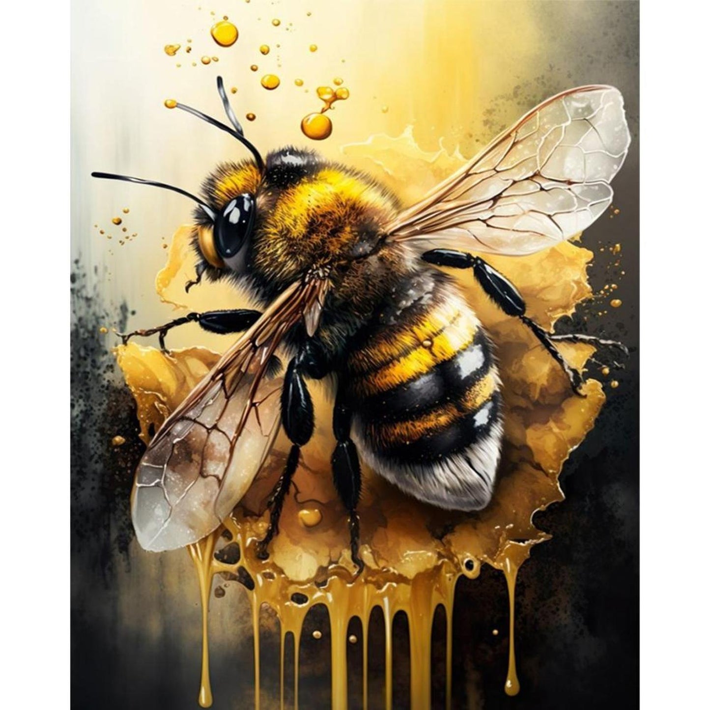 Bee - Full 11CT Stamped Cross Stitch 40x50CM - Yishu