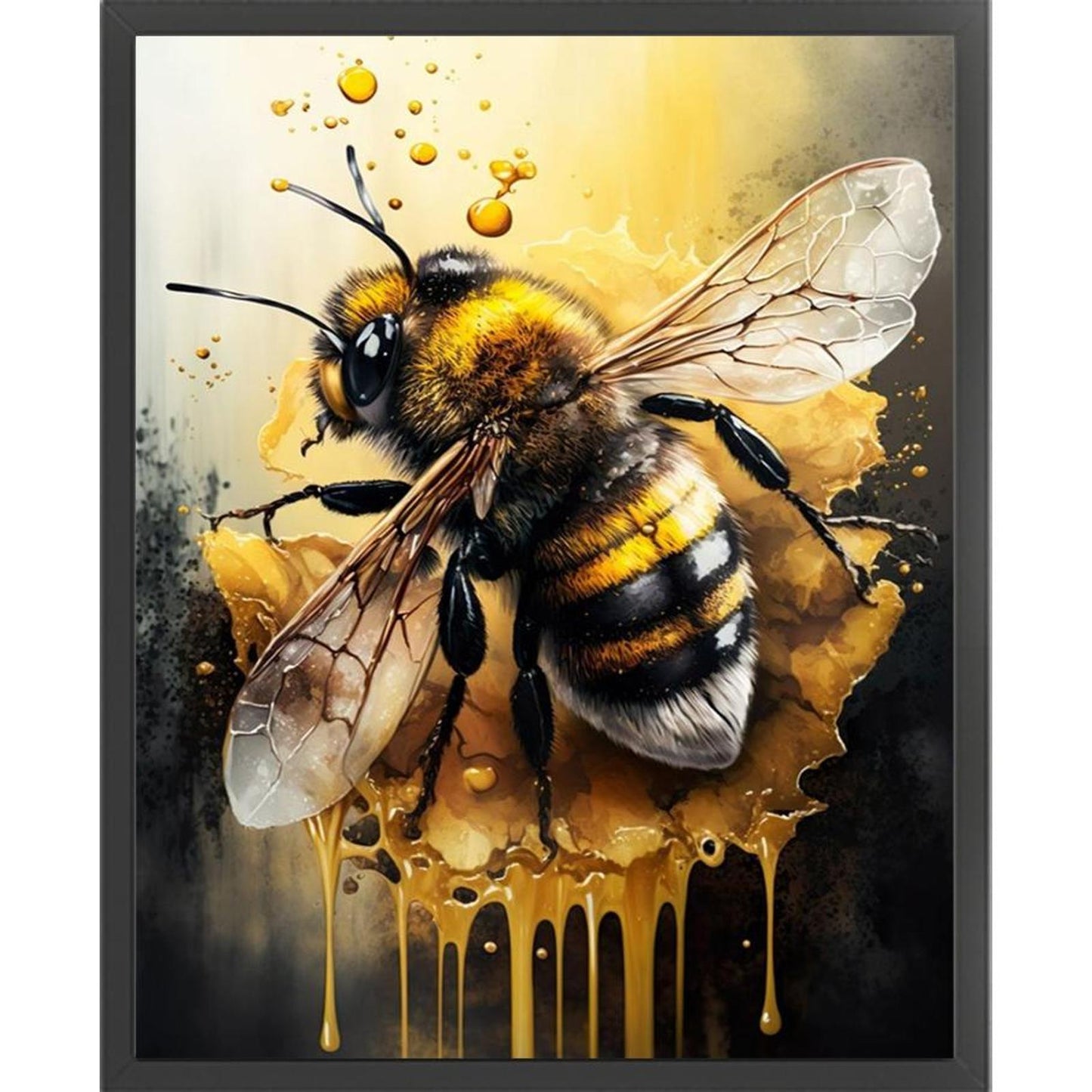 Bee - Full 11CT Stamped Cross Stitch 40x50CM - Yishu