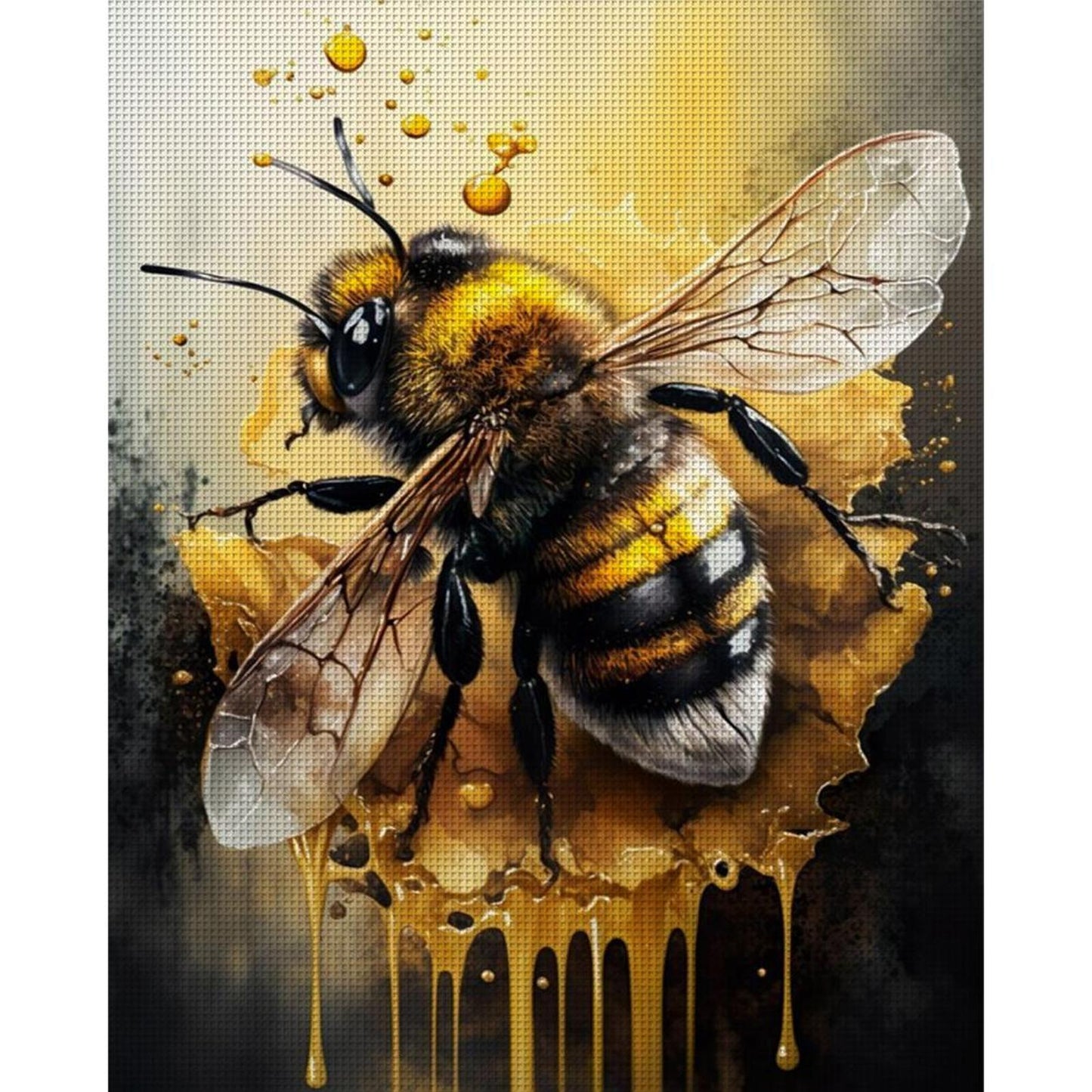 Bee - Full 11CT Stamped Cross Stitch 40x50CM - Yishu