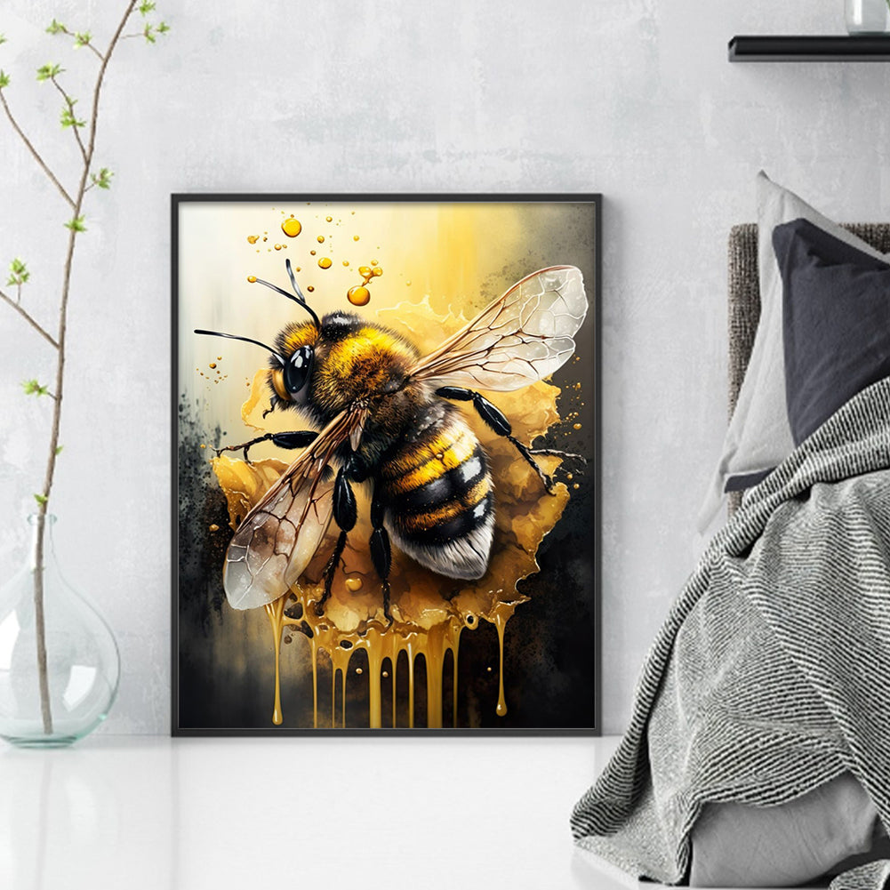 Bee - Full 11CT Stamped Cross Stitch 40x50CM - Yishu