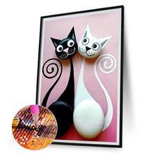 Load image into Gallery viewer, Cat 30*45CM(Canvas) Full Round Drill Diamond Painting
