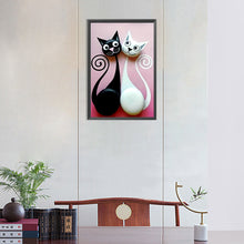 Load image into Gallery viewer, Cat 30*45CM(Canvas) Full Round Drill Diamond Painting
