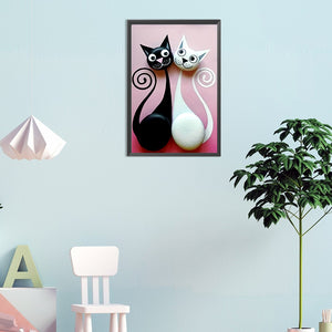 Cat 30*45CM(Canvas) Full Round Drill Diamond Painting