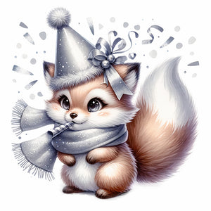 Shiny Animal Squirrel 30*30CM(Canvas) Full Round Drill Diamond Painting