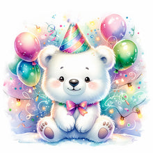 Load image into Gallery viewer, Shiny Animal Bear 30*30CM(Canvas) Full Round Drill Diamond Painting
