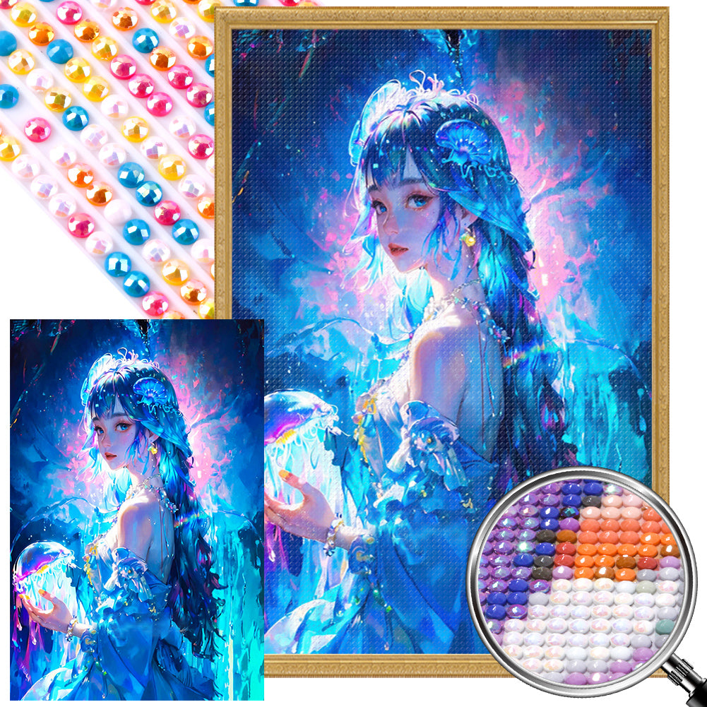 Water Girl 40*60CM(Picture) Full Round Drill Diamond Painting