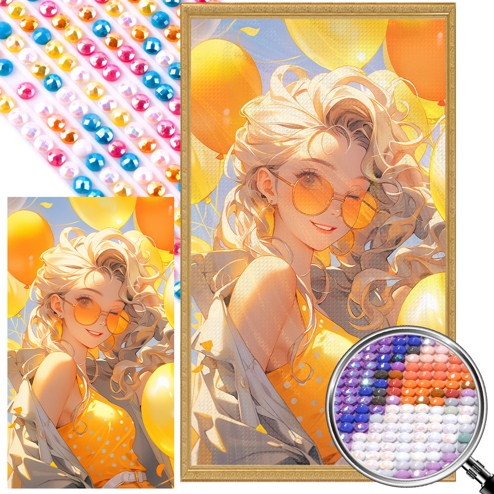 Bright Girl 40*70CM(Picture) Full Round Drill Diamond Painting