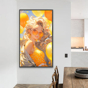 Bright Girl 40*70CM(Picture) Full Round Drill Diamond Painting