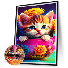 Load image into Gallery viewer, Cat 30*40CM(Canvas) Full Round Drill Diamond Painting
