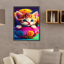 Load image into Gallery viewer, Cat 30*40CM(Canvas) Full Round Drill Diamond Painting
