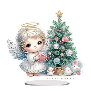 2D Flat Little Angel DIY Desktop Diamond Painting Ornament Kits for Home Office