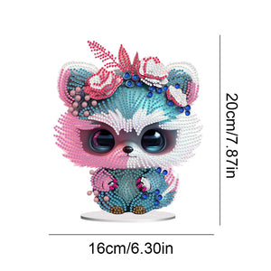 Acrylic Lion Raccoon Diamonds Painting Desktop Decorations for Office Decor (1)