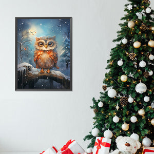 Forest Owl 30*40CM(Canvas) Full Round Drill Diamond Painting