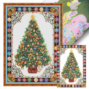 Yishu - Christmas Tree - 40*60CM 11CT 3 Stamped Cross Stitch