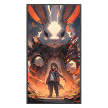 Load image into Gallery viewer, Yishu - Giant Rabbit Warrior - 40*70CM 11CT 3 Stamped Cross Stitch
