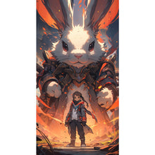 Load image into Gallery viewer, Yishu - Giant Rabbit Warrior - 40*70CM 11CT 3 Stamped Cross Stitch
