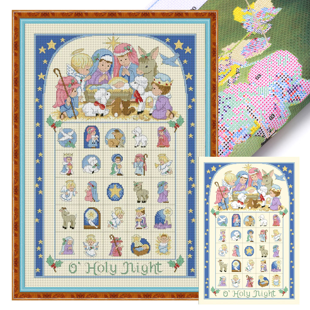 Yishu - Cartoon Characters - 50*70CM 11CT 3 Stamped Cross Stitch