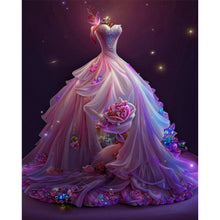 Load image into Gallery viewer, Huancan - Flower Dress - 40*50CM 11CT 3 Stamped Cross Stitch

