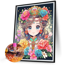 Load image into Gallery viewer, Girl And Flower 50*60CM(Canvas) Full Square Drill Diamond Painting
