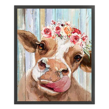 Load image into Gallery viewer, Yishu - Cow - 40*50CM 11CT 3 Stamped Cross Stitch
