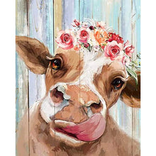 Load image into Gallery viewer, Yishu - Cow - 40*50CM 11CT 3 Stamped Cross Stitch
