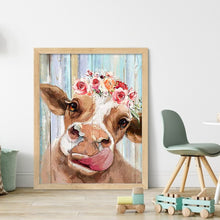 Load image into Gallery viewer, Yishu - Cow - 40*50CM 11CT 3 Stamped Cross Stitch
