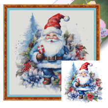 Load image into Gallery viewer, Huancan - Blue Santa Claus - 50*50CM 11CT 3 Stamped Cross Stitch
