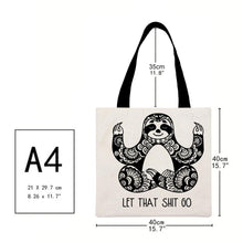 Load image into Gallery viewer, Canvas Bag-Sloth 40*40CM
