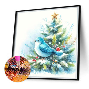 Christmas Winter Bird 30*30CM(Canvas) Full Round Drill Diamond Painting