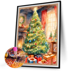 Christmas Tree 30*40CM(Canvas) Full Round Drill Diamond Painting