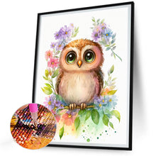 Load image into Gallery viewer, Owl 30*40CM(Canvas) Full Round Drill Diamond Painting

