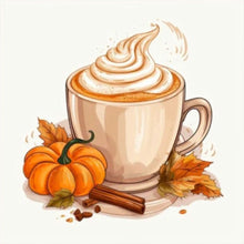 Load image into Gallery viewer, Autumn And Winter Hot Drink 30*30CM(Canvas) Full Round Drill Diamond Painting
