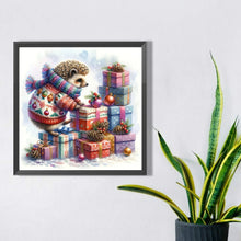 Load image into Gallery viewer, Christmas Gift Hedgehog 30*30CM(Picture) Partial AB Full Square Drill Diamond Painting
