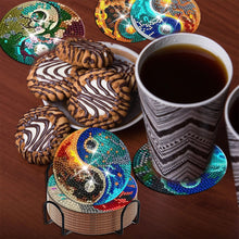 Load image into Gallery viewer, 8PCS Acrylic Diamond Painting Coasters Kits with Holder (Yin-Yang Chart)
