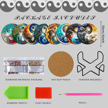 Load image into Gallery viewer, 8PCS Acrylic Diamond Painting Coasters Kits with Holder (Yin-Yang Chart)
