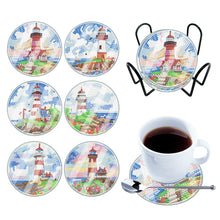 Load image into Gallery viewer, 6PCS Washable Acrylic Special Shape Diamond Painting Art Coaster Kit with Holder
