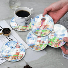 Load image into Gallery viewer, 6PCS Washable Acrylic Special Shape Diamond Painting Art Coaster Kit with Holder
